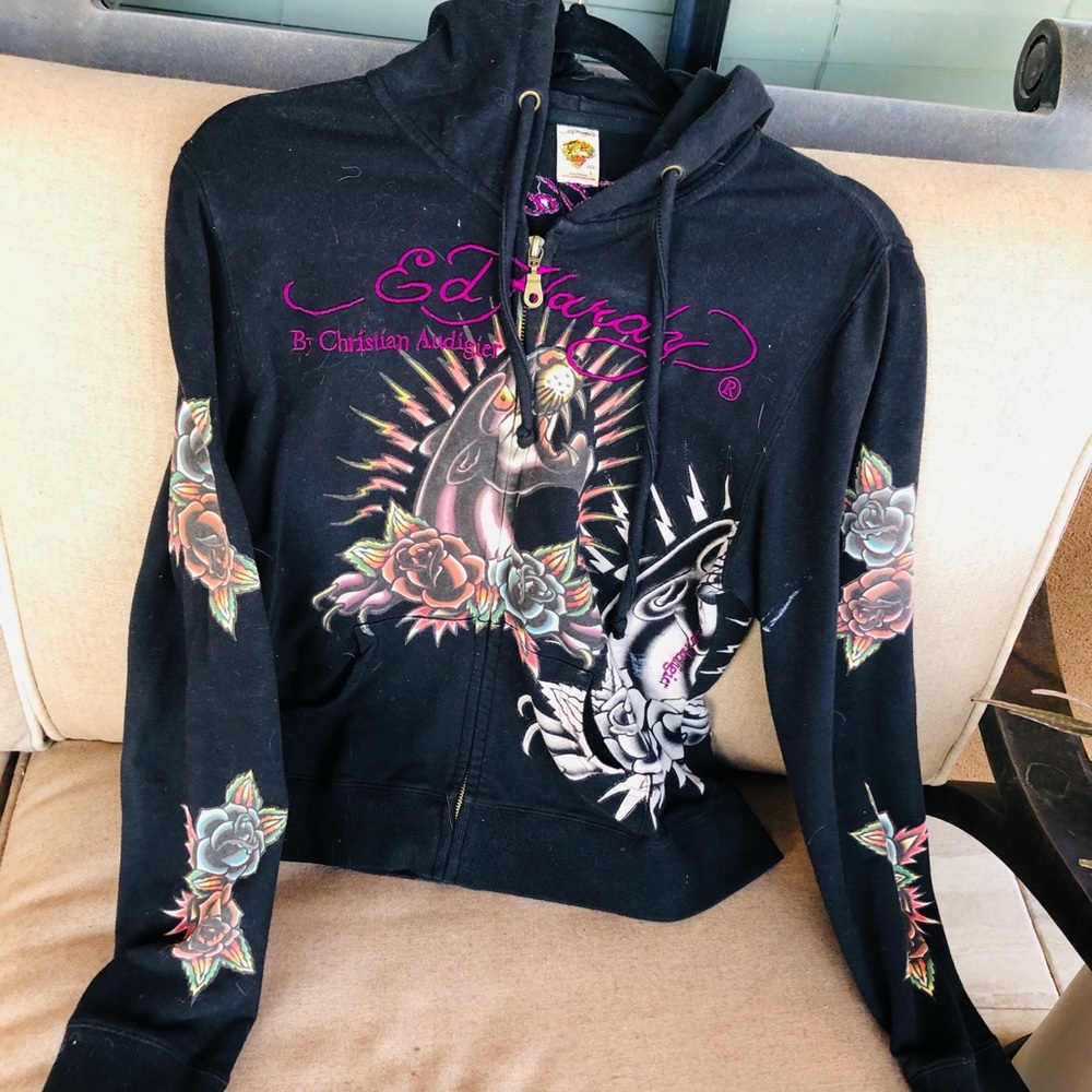 Ed Hardy Black Hoodie